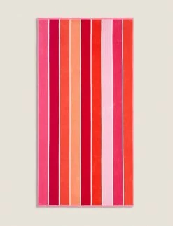 Discount ✨ Towels Pure Cotton Sand Resistant Striped Beach Towel 😀