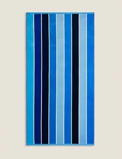 Discount ✨ Towels Pure Cotton Sand Resistant Striped Beach Towel 😀 -Women's Holiday Shop Sales PL 05 T36 2124B E4 X EC 0