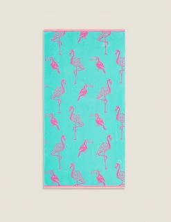 Best Sale 🎁 Towels Pure Cotton Flamingo Beach Towel ⭐