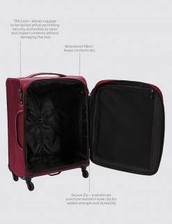 Coupon 🌟 M&S Collection Suitcases & Luggage Ultralite 4 Wheel Soft Medium Suitcase 😀 -Women's Holiday Shop Sales PL 05 T40 4618 B0 X EC 8