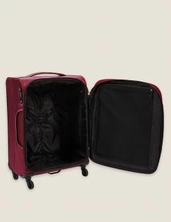Coupon 🌟 M&S Collection Suitcases & Luggage Ultralite 4 Wheel Soft Medium Suitcase 😀 -Women's Holiday Shop Sales PL 05 T40 4618 B0 X EC 90