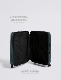 Brand new ❤️ M&S Collection Suitcases & Luggage Heritage 8 Wheel Hard Shell Cabin Suitcase 🎁 -Women's Holiday Shop Sales PL 05 T40 6200 VU X EC 8