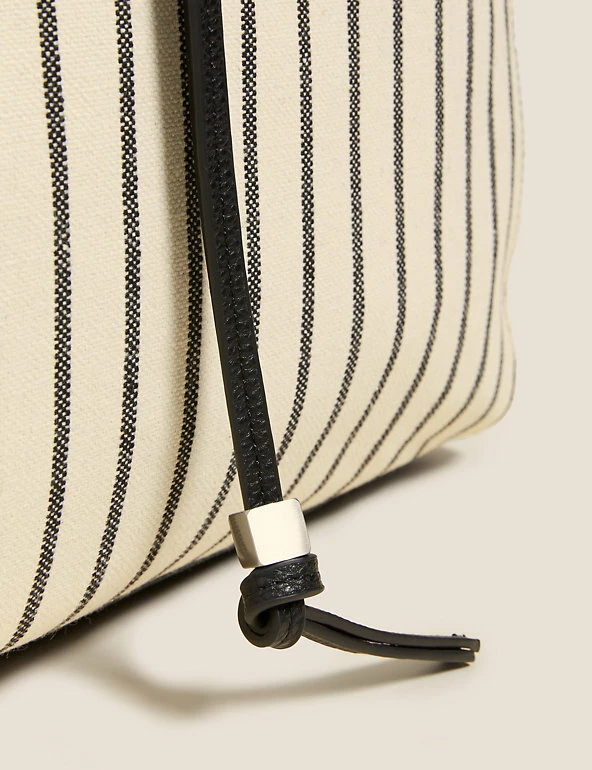 Hot Sale ๐ M&S Collection ๐ Handbags Canvas Striped Drawstring Tote Bag ๐ 2 Hot Sale ๐ M&S Collection ๐ Handbags Canvas Striped Drawstring Tote Bag ๐ - Image 2