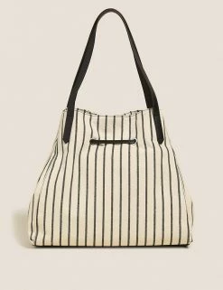 Hot Sale ๐ M&S Collection ๐ Handbags Canvas Striped Drawstring Tote Bag ๐ 9 Hot Sale ๐ M&S Collection ๐ Handbags Canvas Striped Drawstring Tote Bag ๐ -Women's Holiday Shop Sales SD 01 T01 1028C V0 X EC 4