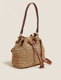 Best reviews of 🔔 M&S Collection 👜 Handbags Straw Duffle Cross Body Bag ❤️