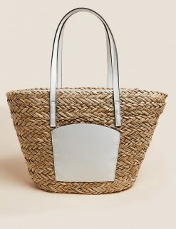 Coupon 🔥 M&S Collection 👜 Handbags Straw Tote Bag 💯 -Women's Holiday Shop Sales SD 01 T01 2197Y Z0 X EC 3
