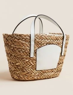 Deals 😉 M&S Collection 👜 Handbags Straw Mini Tote Bag 🥰