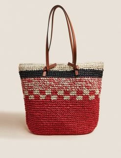 Outlet 🔥 M&S Collection 👜 Handbags Straw Tote Bag 🛒 28 Outlet 🔥 M&S Collection 👜 Handbags Straw Tote Bag 🛒 -Women's Holiday Shop Sales SD 01 T01 2397Y B4 X EC 3