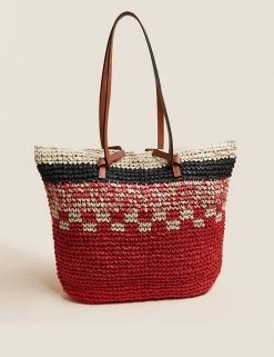 Outlet 🔥 M&S Collection 👜 Handbags Straw Tote Bag 🛒 29 Outlet 🔥 M&S Collection 👜 Handbags Straw Tote Bag 🛒 -Women's Holiday Shop Sales SD 01 T01 2397Y B4 X EC 4