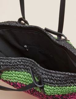 Outlet 🔥 M&S Collection 👜 Handbags Straw Tote Bag 🛒 32 Outlet 🔥 M&S Collection 👜 Handbags Straw Tote Bag 🛒 -Women's Holiday Shop Sales SD 01 T01 2397Y FU X EC 2