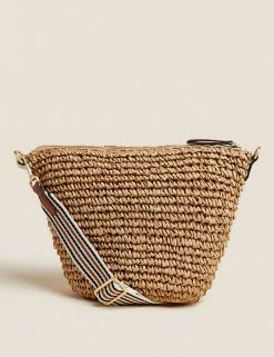 Best reviews of ⌛ M&S Collection 👜 Handbags Straw Sling Cross Body Bag 😉 -Women's Holiday Shop Sales SD 01 T01 2597Y V4 X EC 3