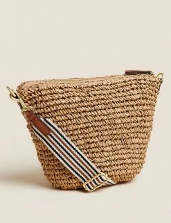 Best reviews of ⌛ M&S Collection 👜 Handbags Straw Sling Cross Body Bag 😉 -Women's Holiday Shop Sales SD 01 T01 2597Y V4 X EC 90