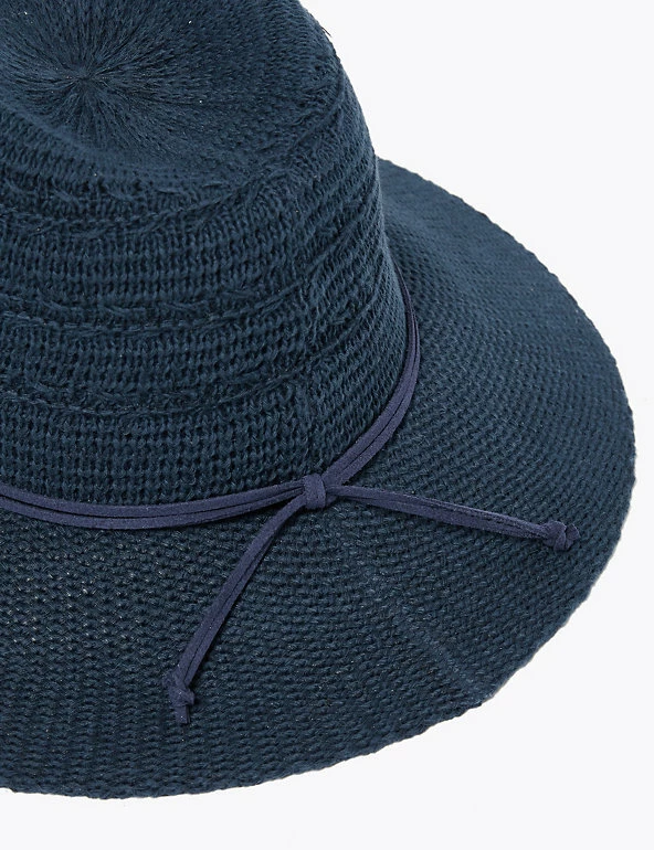 New ๐ M&S Collection Hats Cotton Rich Packable Fedora Hat ๐ 2 New ๐ M&S Collection Hats Cotton Rich Packable Fedora Hat ๐ - Image 2