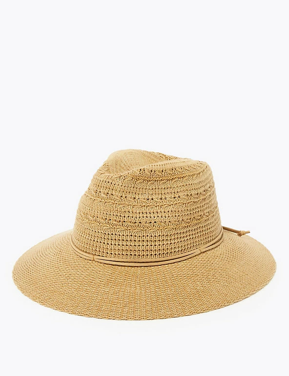New ๐ M&S Collection Hats Cotton Rich Packable Fedora Hat ๐ 3 New ๐ M&S Collection Hats Cotton Rich Packable Fedora Hat ๐ - Image 3