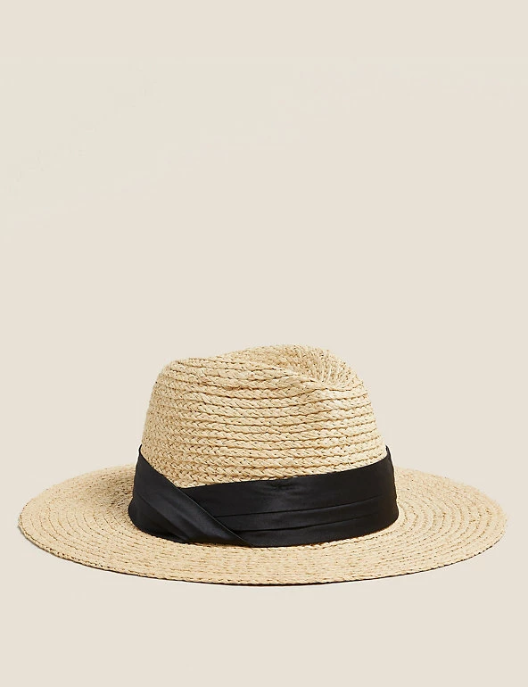 Cheapest ๐ M&S Collection Hats Straw Fedora Hat โญ 1 Cheapest ๐ M&S Collection Hats Straw Fedora Hat โญ