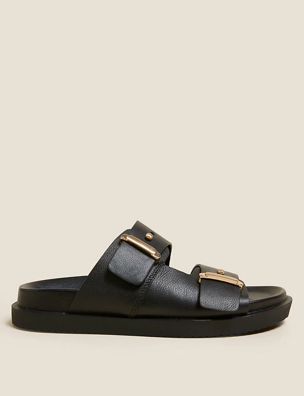 Cheap 🤩 M&S Collection Leather Footbed 🩴 Sandals ❤️ 1 Cheap 🤩 M&S Collection Leather Footbed 🩴 Sandals ❤️