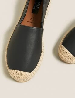 Outlet 💯 M&S Collection 👟 Shoes Leather Flat Espadrilles 👏 -Women's Holiday Shop Sales SD 01 T02 4631 Y0 X EC 3