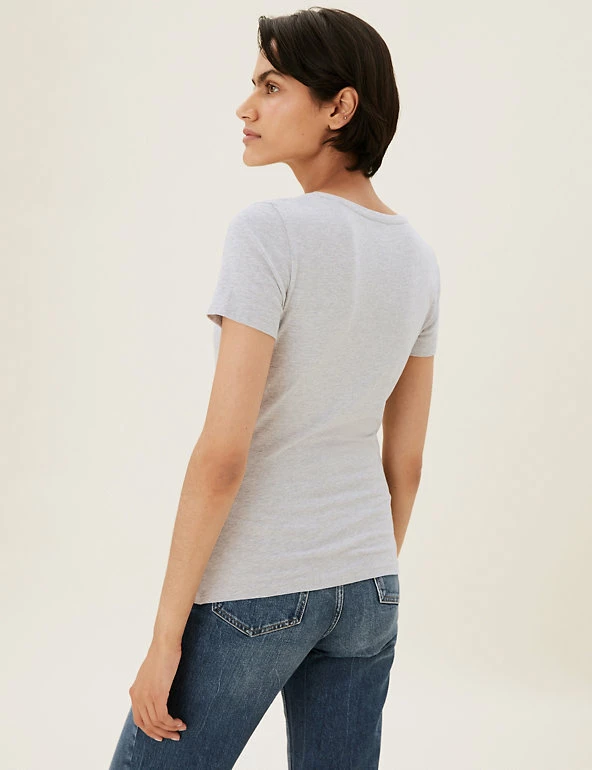 Outlet ๐งจ M&S Collection Women 2 Pack Cotton Rich Fitted Tops ๐ 10 Outlet ๐งจ M&S Collection Women 2 Pack Cotton Rich Fitted Tops ๐ - Image 10