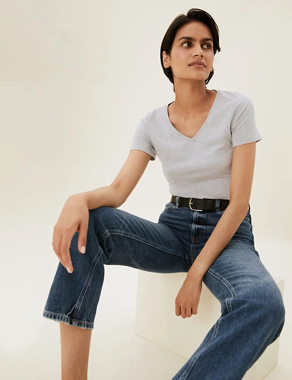 Outlet ๐งจ M&S Collection Women 2 Pack Cotton Rich Fitted Tops ๐ 8 Outlet ๐งจ M&S Collection Women 2 Pack Cotton Rich Fitted Tops ๐ - Image 8