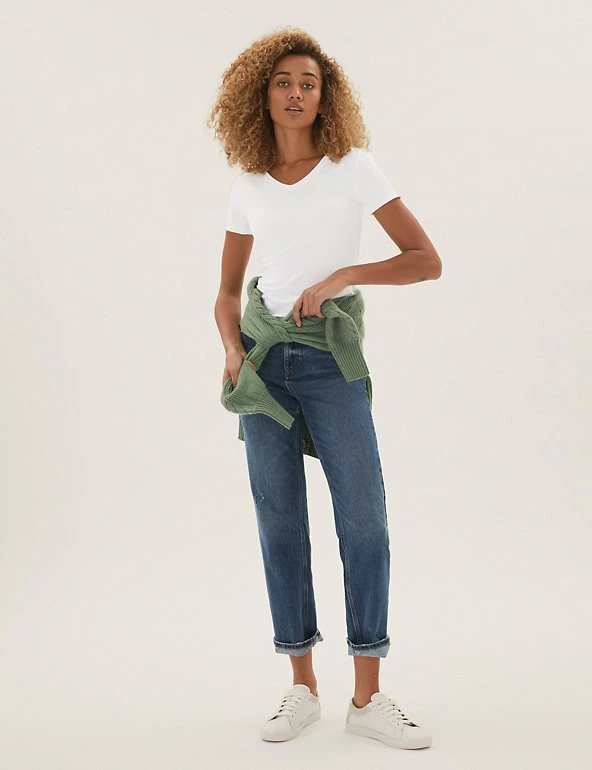 Outlet ๐งจ M&S Collection Women 2 Pack Cotton Rich Fitted Tops ๐ 3 Outlet ๐งจ M&S Collection Women 2 Pack Cotton Rich Fitted Tops ๐ - Image 3