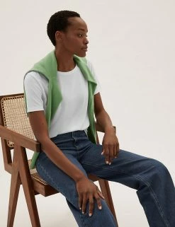 Best Sale 👏 M&S Collection Women 2 Pack Crew Neck Relaxed T-Shirts 🎁