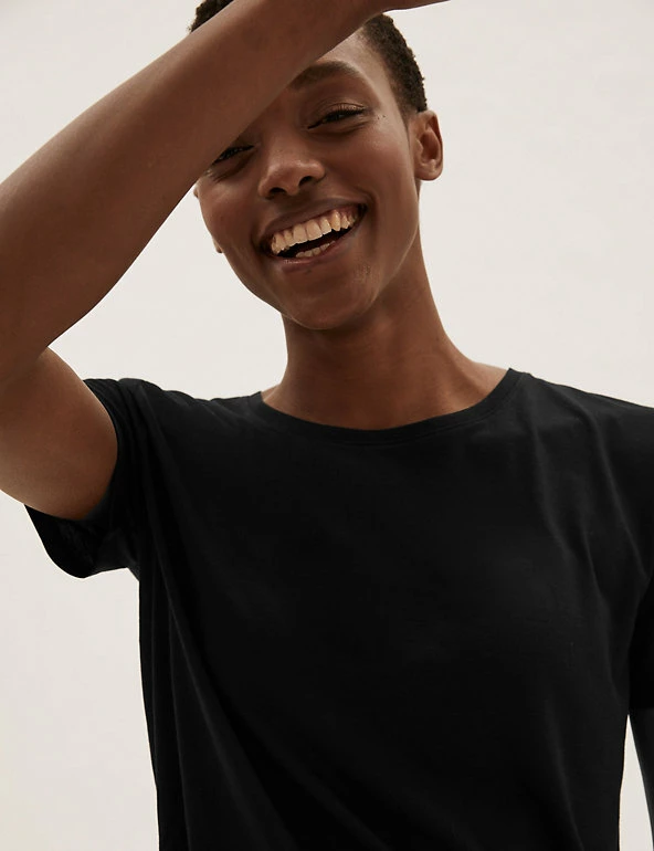 Best Sale ๐ M&S Collection Women 2 Pack Crew Neck Relaxed T-Shirts ๐ 6 Best Sale ๐ M&S Collection Women 2 Pack Crew Neck Relaxed T-Shirts ๐ - Image 6
