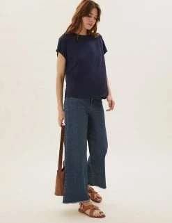 Budget 🎁 M&S Collection Women Crew Neck Short Sleeve T-Shirt 😀 17 Budget 🎁 M&S Collection Women Crew Neck Short Sleeve T-Shirt 😀 -Women's Holiday Shop Sales SD 01 T41 5950 F0 X EC 1