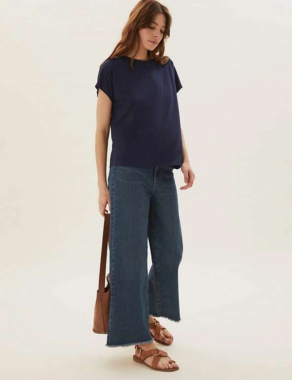 Budget 🎁 M&S Collection Women Crew Neck Short Sleeve T-Shirt 😀 8 Budget 🎁 M&S Collection Women Crew Neck Short Sleeve T-Shirt 😀 - Image 8