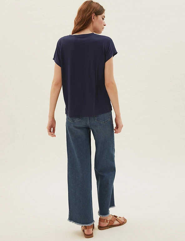 Budget 🎁 M&S Collection Women Crew Neck Short Sleeve T-Shirt 😀 9 Budget 🎁 M&S Collection Women Crew Neck Short Sleeve T-Shirt 😀 - Image 9