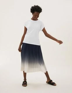 Budget 🎁 M&S Collection Women Crew Neck Short Sleeve T-Shirt 😀 12 Budget 🎁 M&S Collection Women Crew Neck Short Sleeve T-Shirt 😀 -Women's Holiday Shop Sales SD 01 T41 5950 Z0 X EC 1