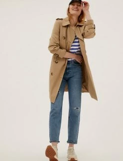 New 🤩 M&S Collection T-shirts Pure Cotton Striped Straight Fit T-Shirt 🛒 -Women's Holiday Shop Sales SD 01 T41 8593 E8 X EC 3