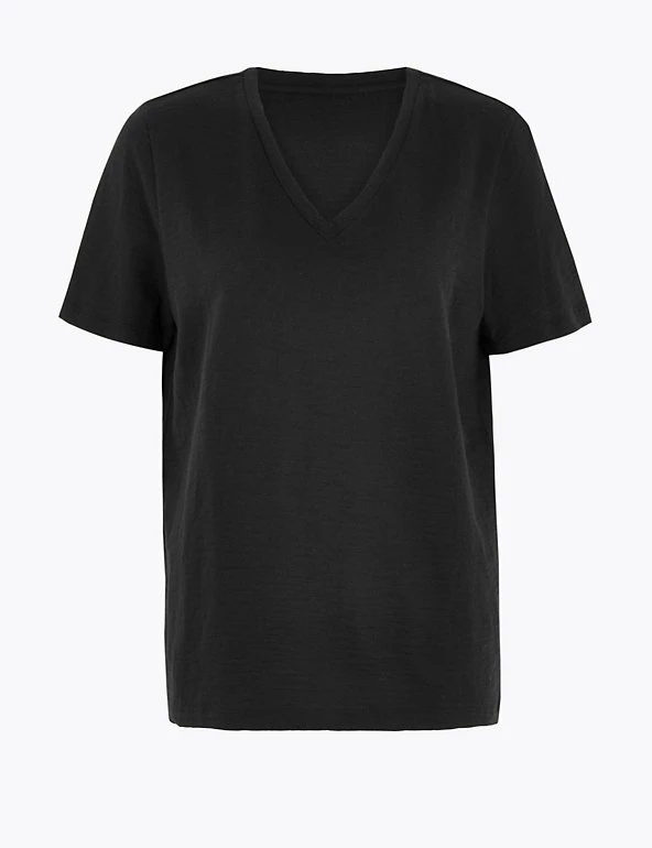 Brand new ⭐ M&S Collection T-shirts Pure Cotton V-Neck Straight Fit T-Shirt ⌛ 5 Brand new ⭐ M&S Collection T-shirts Pure Cotton V-Neck Straight Fit T-Shirt ⌛ - Image 5