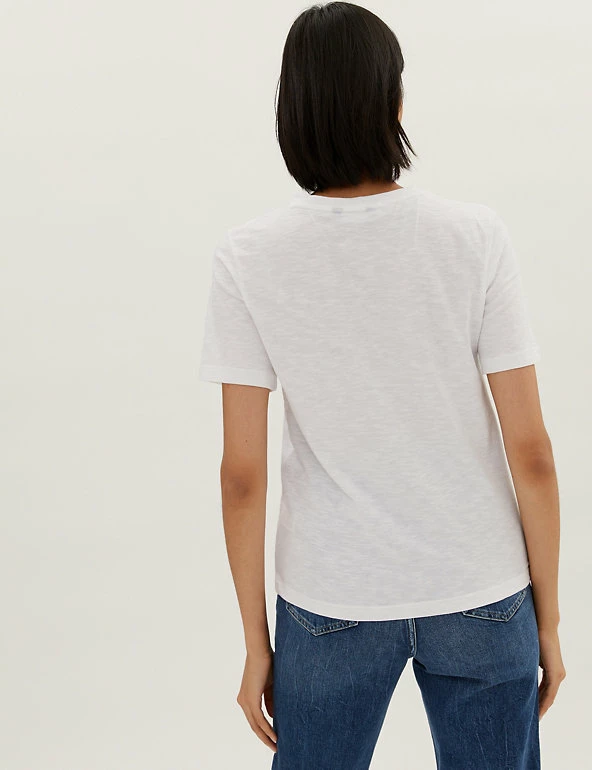 Brand new ⭐ M&S Collection T-shirts Pure Cotton V-Neck Straight Fit T-Shirt ⌛ 8 Brand new ⭐ M&S Collection T-shirts Pure Cotton V-Neck Straight Fit T-Shirt ⌛ - Image 8