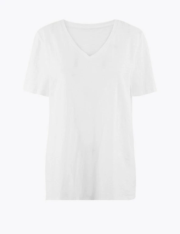 Brand new ⭐ M&S Collection T-shirts Pure Cotton V-Neck Straight Fit T-Shirt ⌛ 7 Brand new ⭐ M&S Collection T-shirts Pure Cotton V-Neck Straight Fit T-Shirt ⌛ - Image 7