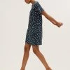 Discount 🥰 M&S Collection 👗 Dresses Pure Cotton Polka Dot Mini T-Shirt 👗 Dress 😀