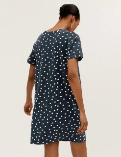 Discount 🥰 M&S Collection 👗 Dresses Pure Cotton Polka Dot Mini T-Shirt 👗 Dress 😀 9 Discount 🥰 M&S Collection 👗 Dresses Pure Cotton Polka Dot Mini T-Shirt 👗 Dress 😀 -Women's Holiday Shop Sales SD 01 T42 4684 F0 X EC 2