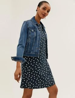 Discount 🥰 M&S Collection 👗 Dresses Pure Cotton Polka Dot Mini T-Shirt 👗 Dress 😀 10 Discount 🥰 M&S Collection 👗 Dresses Pure Cotton Polka Dot Mini T-Shirt 👗 Dress 😀 -Women's Holiday Shop Sales SD 01 T42 4684 F0 X EC 3