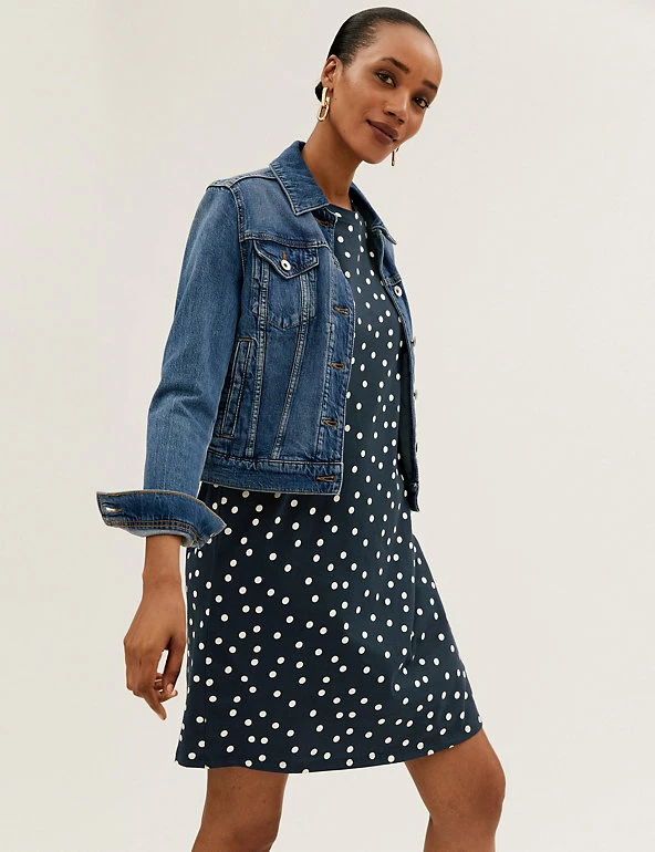Discount 🥰 M&S Collection 👗 Dresses Pure Cotton Polka Dot Mini T-Shirt 👗 Dress 😀 5 Discount 🥰 M&S Collection 👗 Dresses Pure Cotton Polka Dot Mini T-Shirt 👗 Dress 😀 - Image 5
