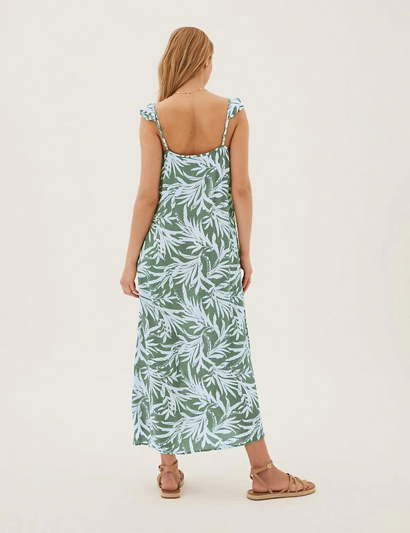 Hot Sale ๐ฅฐ M&S Collection ๐ Dresses Printed Ruffle V-Neck Midi Slip ๐ Dress ๐ 5 Hot Sale ๐ฅฐ M&S Collection ๐ Dresses Printed Ruffle V-Neck Midi Slip ๐ Dress ๐ - Image 5