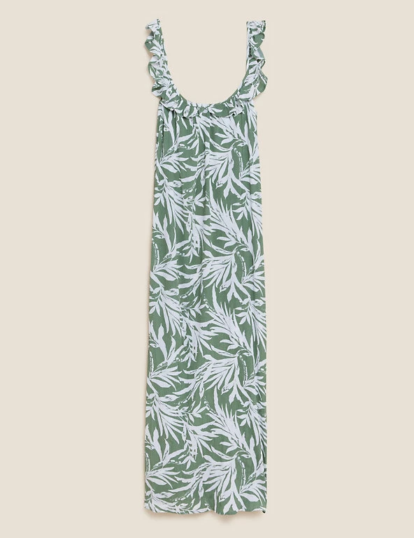 Hot Sale ๐ฅฐ M&S Collection ๐ Dresses Printed Ruffle V-Neck Midi Slip ๐ Dress ๐ 2 Hot Sale ๐ฅฐ M&S Collection ๐ Dresses Printed Ruffle V-Neck Midi Slip ๐ Dress ๐ - Image 2