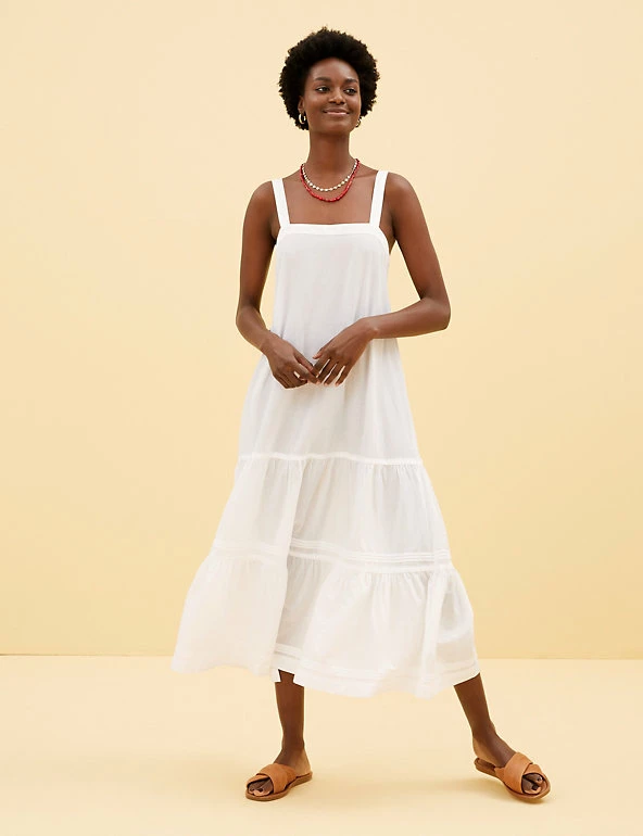 Wholesale ๐ฏ M&S Collection ๐ Dresses Pure Cotton Midaxi Tiered ๐ Dress ๐ 1 Wholesale ๐ฏ M&S Collection ๐ Dresses Pure Cotton Midaxi Tiered ๐ Dress ๐