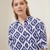 Deals 🎉 M&S Collection 👕 Shirts & Blouses Pure Linen Printed Oversized 👕 Shirt ✨