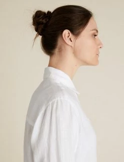 Coupon 🎁 M&S Collection 👚 Shirts & Blouses Pure Linen Oversized 👚 Shirt 🥰 -Women's Holiday Shop Sales SD 01 T52 3864 Z0 X EC 3