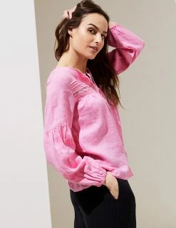 Deals ๐งจ M&S Collection ๐ Shirts & Blouses Pure Linen Tie Neck 3/4 Sleeve Blouse โ 18 Deals ๐งจ M&S Collection ๐ Shirts & Blouses Pure Linen Tie Neck 3/4 Sleeve Blouse โ -Women's Holiday Shop Sales SD 01 T52 3933 A0 X EC 2