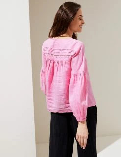 Deals ๐งจ M&S Collection ๐ Shirts & Blouses Pure Linen Tie Neck 3/4 Sleeve Blouse โ 19 Deals ๐งจ M&S Collection ๐ Shirts & Blouses Pure Linen Tie Neck 3/4 Sleeve Blouse โ -Women's Holiday Shop Sales SD 01 T52 3933 A0 X EC 3