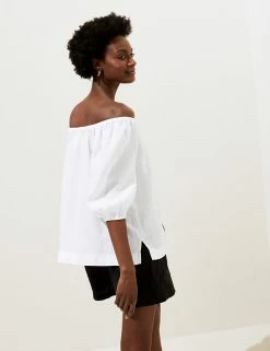 Top 10 😉 M&S Collection 👚 Shirts & Blouses Pure Linen Puff Sleeve Blouse 🔥 -Women's Holiday Shop Sales SD 01 T52 3980 Z0 X EC 2