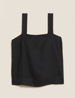 Buy 😀 M&S Collection Tops Pure Linen Square Neck Cami Top 🎉 16 Buy 😀 M&S Collection Tops Pure Linen Square Neck Cami Top 🎉 -Women's Holiday Shop Sales SD 01 T52 3981 Y0 X EC 90