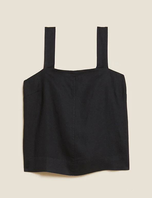 Buy 😀 M&S Collection Tops Pure Linen Square Neck Cami Top 🎉 7 Buy 😀 M&S Collection Tops Pure Linen Square Neck Cami Top 🎉 - Image 7