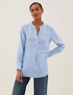 Wholesale 🎁 M&S Collection 👚 Shirts & Blouses Pure Linen Longline Popover Blouse 😀 15 Wholesale 🎁 M&S Collection 👚 Shirts & Blouses Pure Linen Longline Popover Blouse 😀 -Women's Holiday Shop Sales SD 01 T52 3995 E4 X EC 2