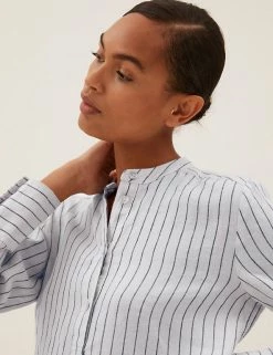 Wholesale 🎁 M&S Collection 👚 Shirts & Blouses Pure Linen Longline Popover Blouse 😀 22 Wholesale 🎁 M&S Collection 👚 Shirts & Blouses Pure Linen Longline Popover Blouse 😀 -Women's Holiday Shop Sales SD 01 T52 3995 YQ X EC 3